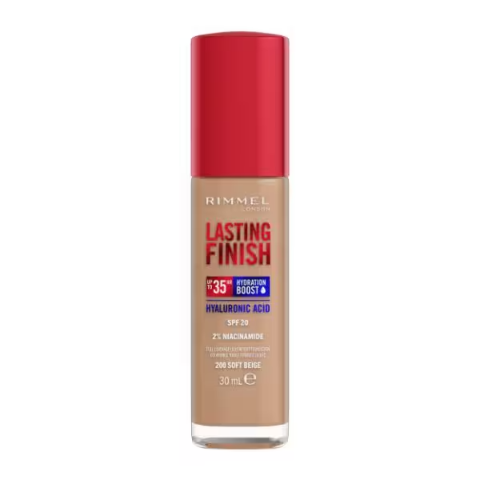Image #1 Rimmel Lasting Finish 35HR Hydration Boost Foundation - 200 Soft Beige