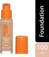 Image #2 RIMMEL Lasting Radiance Medium Coverage Foundation 30ml  - 100 Ivory