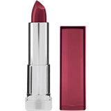 335 Flaming Rose Lipstick with silver casing and red lipstick in open case on white background