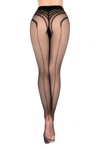 Ballerina 559 Black Vertical Line Tights