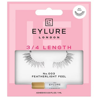 Eylure 3/4 Length Featherlight Feel Strip Lashes - 003  Black