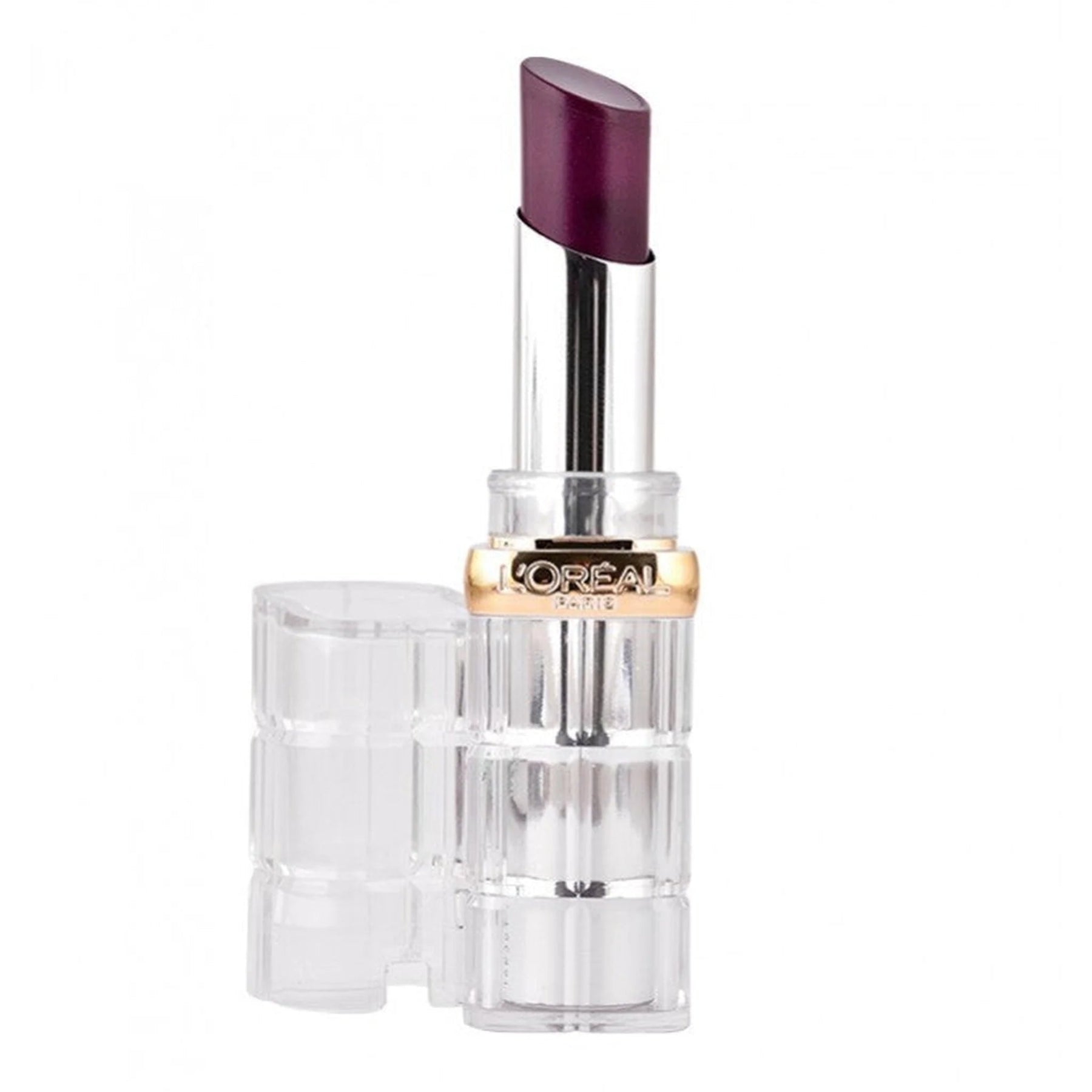 L'Oreal lipstick with clear casing on a white background