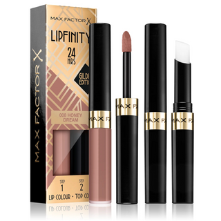 Max Factor Lipfinity Gilded Edition Lip Colour & Top Coat - 008 Honey Dream