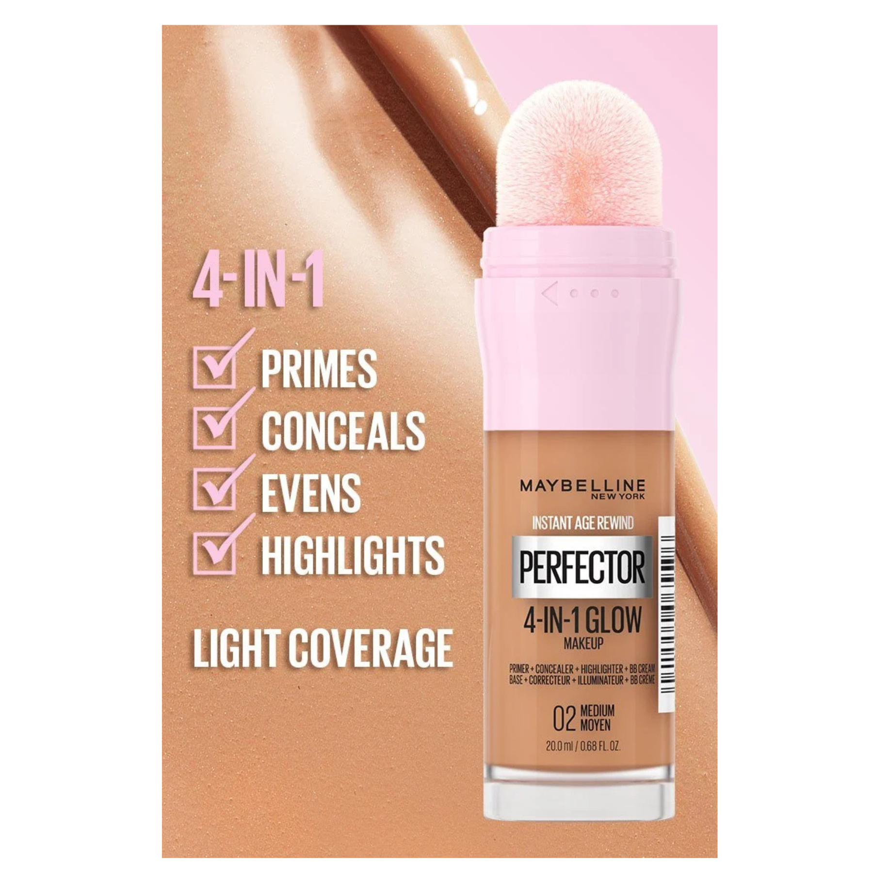 Maybelline Instant Perfector 4-IN-1 Glow Multi-Use Glow Booster - 1.5 Light Medium
