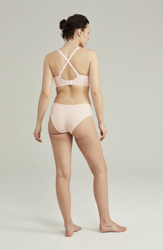 The Second Skin Stretch Mid Rise Waist Brief Blush Pink