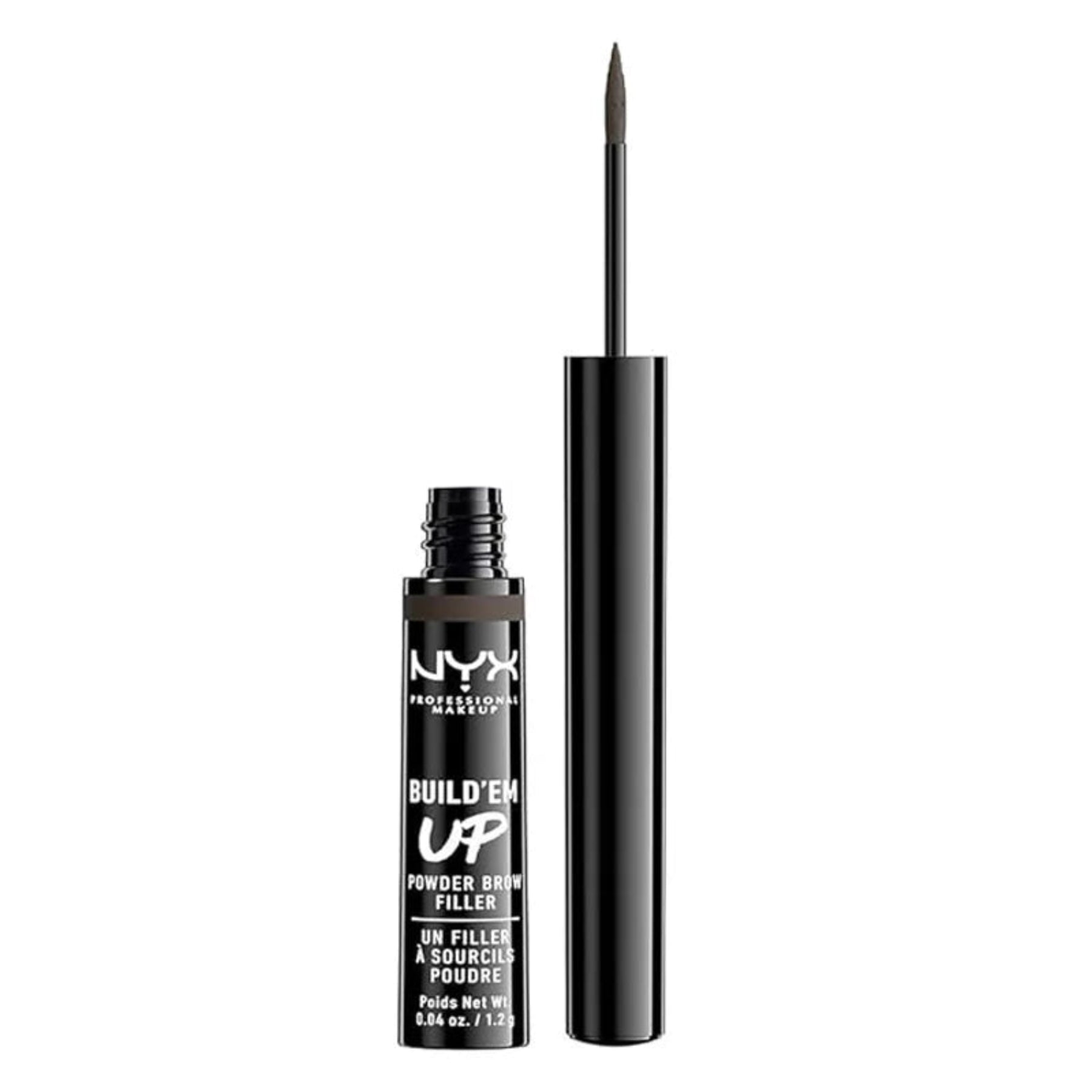 A cool medium to dark brown. This unique product is a wand with a felt-tip applicator so you can apply brow powder and touch it up on-the-go