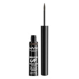A cool medium to dark brown. This unique product is a wand with a felt-tip applicator so you can apply brow powder and touch it up on-the-go