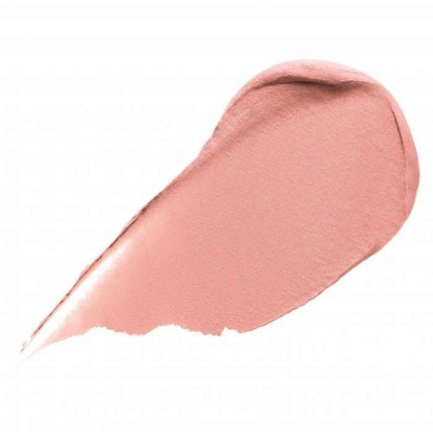 Pink lip gloss swatch on a white background