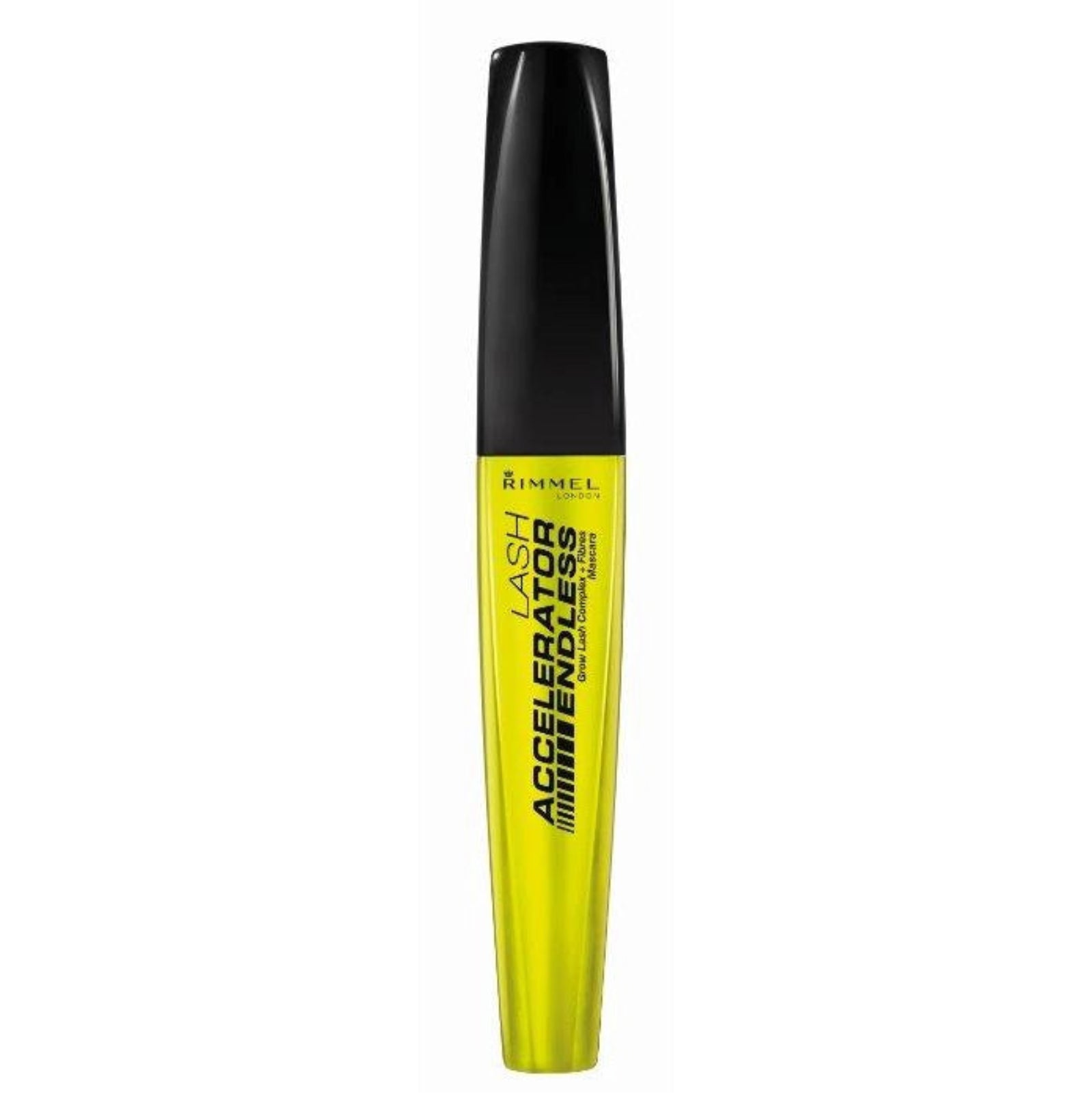 Rimmel Lash Accelerator mascara on a white background