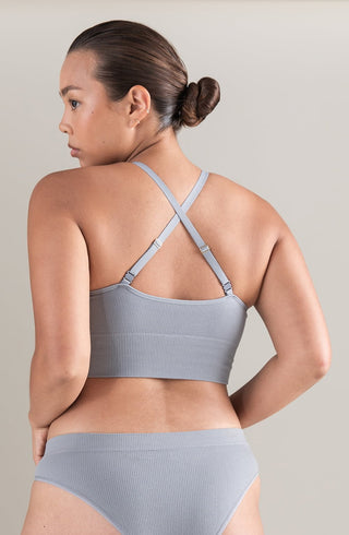 The TENCEL™ Seamless Bralette Storm Grey