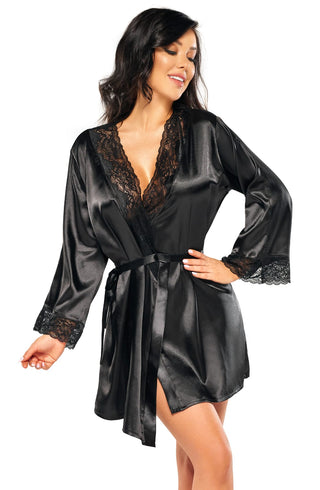 Beauty Night BN6669 Sherie Peignoir Black