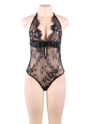 YesX YX866 Deep V Eyelash Lace Teddy