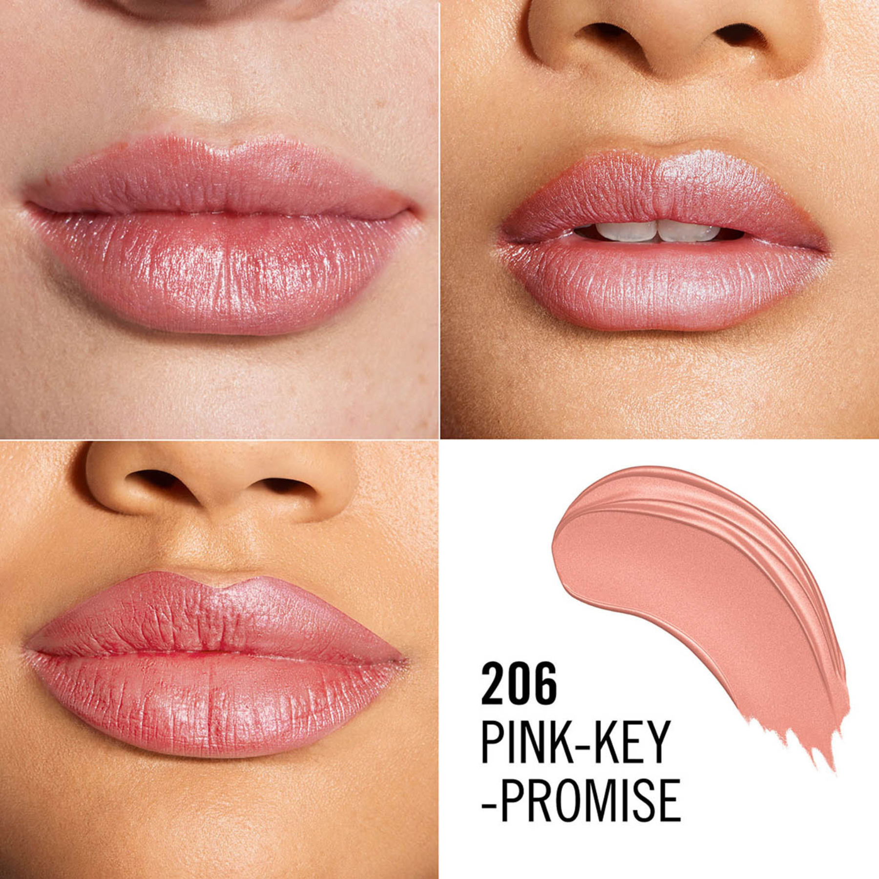 Rimmel Lasting Finish Satin Lipstick - 206 Pink-Key-Promise