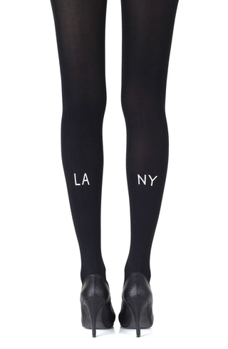 Zohara "East West" Black Tights