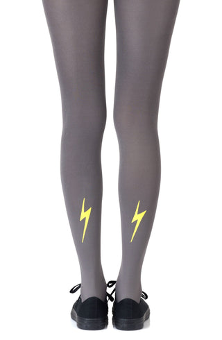 Zohara "Electric Feel" Yellow Print Tights