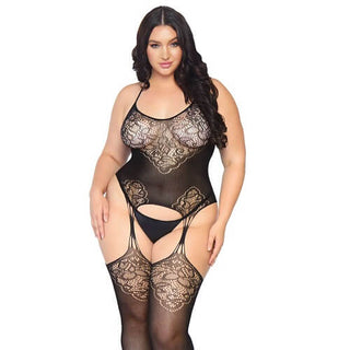  Leg Avenue Lace Suspender Bodystocking Plus Size by Leg Avenue sold by Carla-Louise