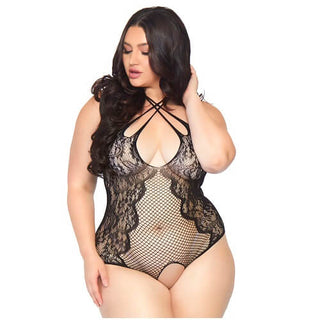  Leg Avenue Plus Size Net and Lace Crotchless Body by Leg Avenue sold by Carla-Louise