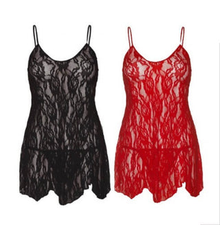 Leg Avenue Rose Lace Flair Chemise in Red or Black