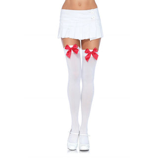 Leg Avenue  Nylon Thigh Highs with Bow