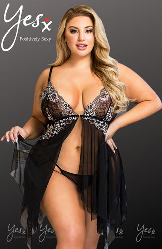 YesX YX836Q Babydoll Set Plus Size